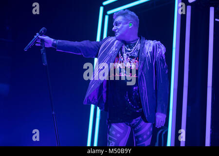 Brighton, UK. 19th Feb, 2018. Andy Bell of Erasure, performing at The Brighton Dome, England Credit: Jason Richardson/Alamy Live News Stock Photo