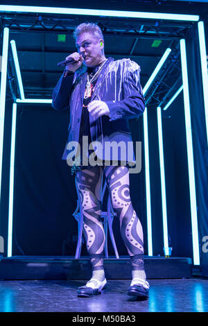 Brighton, UK. 19th Feb, 2018. Andy Bell of Erasure, performing at The Brighton Dome, England Credit: Jason Richardson/Alamy Live News Stock Photo