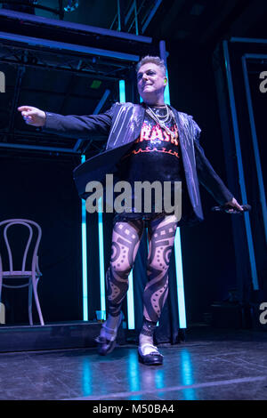 Brighton, UK. 19th Feb, 2018. Andy Bell of Erasure, performing at The Brighton Dome, England Credit: Jason Richardson/Alamy Live News Stock Photo