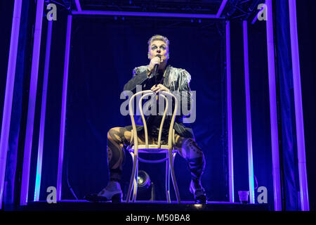 Brighton, UK. 19th Feb, 2018. Andy Bell of Erasure, performing at The Brighton Dome, England Credit: Jason Richardson/Alamy Live News Stock Photo