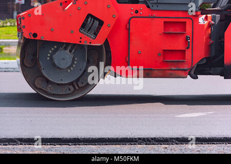 New asphalt laying Stock Photo