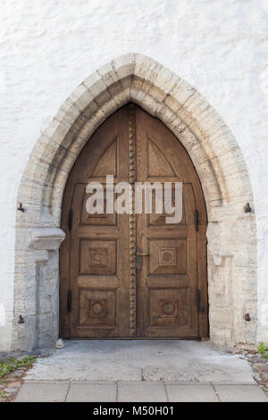 Doors of the Cathedral of Saint Mary the Virgin in Tallinn, also known as Dome Church Stock Photo