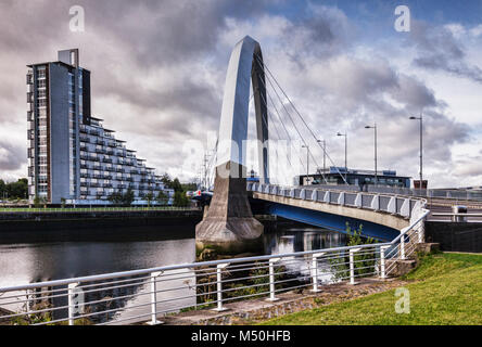 Clyde Arc, Glasgow, Scotland, UK Stock Photo