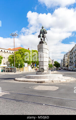 Ferdinand Magellan Statue Lisbon Portugal Stock Photo