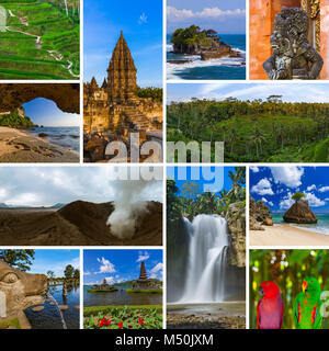 Collage of Bali Indonesia travel images (my photos) Stock Photo