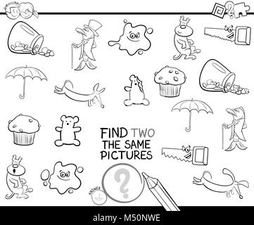 Cartoon Different Objects Coloring Page Stock Photo - Alamy