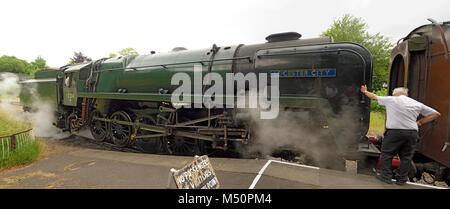 The Steam Engine 'Leicester City' on the Great Central Railway at Leicester North Station Stock Photo