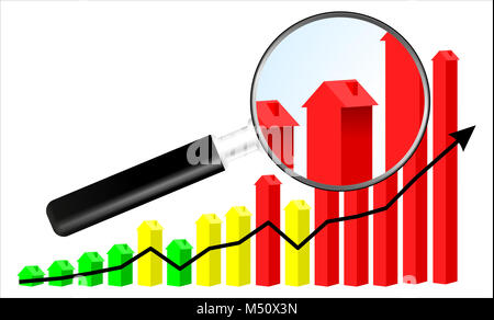 Housing market illustration Stock Photo