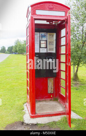 typical English red telephone booth Stock Photo