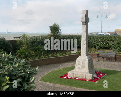 Civic War Memorial in Marine Parade East, Lee-on-the-Solent, Hampshire, England , UK Stock Photo