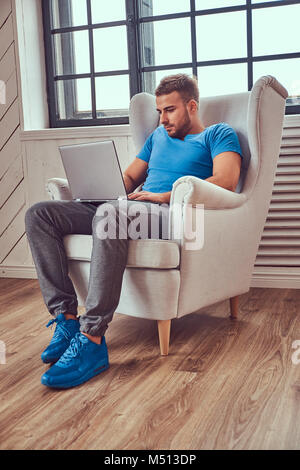 Portrait of a handsome male in a stylish clothing Stock Photo