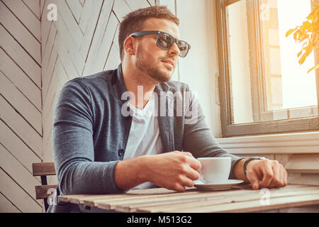 Portrait of a handsome male in a stylish clothing Stock Photo