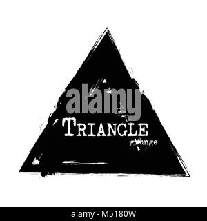 Triangle shape . Grunge style . Vector . Stock Vector