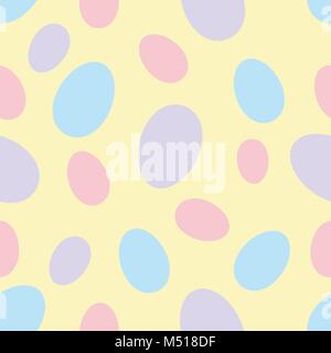 Set of easter color eggs on yellow background Stock Vector