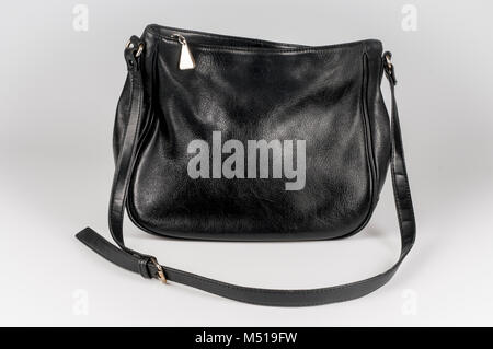 Black Leather Purse or Handbag Stock Photo