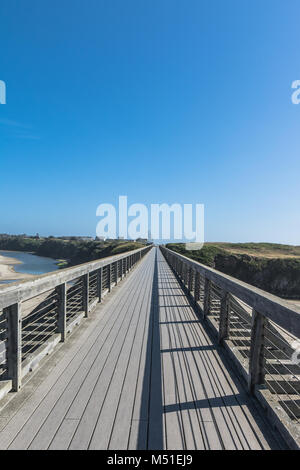 View of the Pudding Creek Trestle in Fort Bragg, California Stock Photo