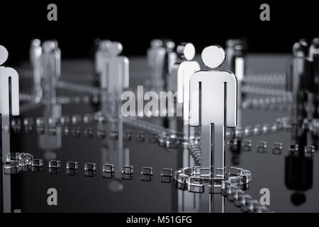 3d rendering image representing network, networking, connection, social networks, internet, communication and team concept Stock Photo