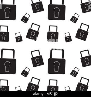 security data information padlock seamless pattern Stock Vector