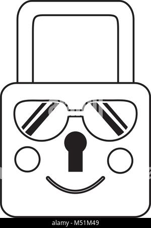 safety lock emoji icon image  Stock Vector