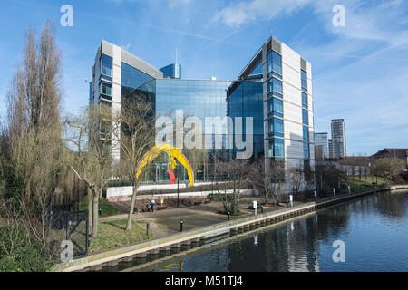 GSK Glaxo Smith Kline HQ on the Great West Road, Brentford, London, UK Stock Photo