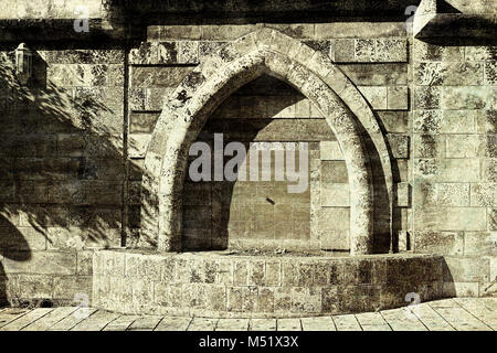 Drinking Fountain in old Acre Stock Photo