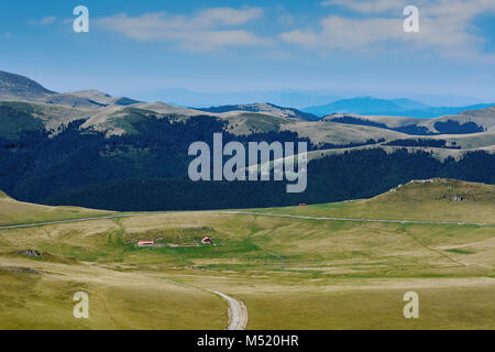 Farm in the Mountains Stock Photo