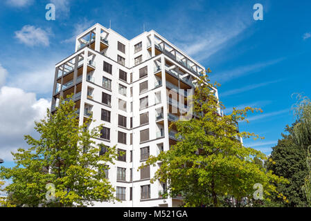 Big modern apartment house seen in Berlin, Germany Stock Photo