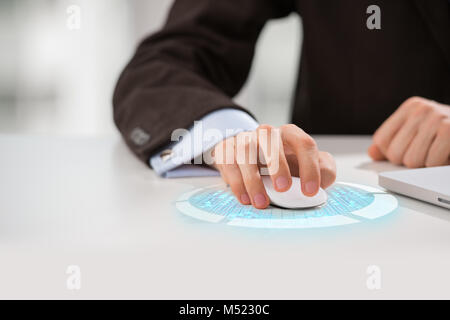 Unrecognizable man using new technologies Stock Photo