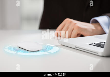 Unrecognizable man using new technologies Stock Photo