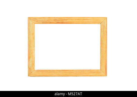 Simple wooden photo frame Stock Photo