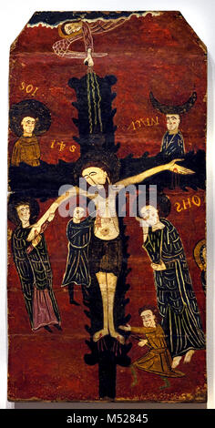 Anonymous, Catalan - The Descent from the Cross 13th, century, Spain, Spanish, ( The corpse of Jesus Christ was taken down from the cross after being crucified.) Stock Photo