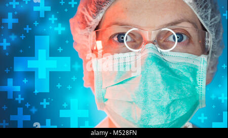 Emergency medicine specialist working in medical clinic hospital, portrait of female healthcare professional Stock Photo