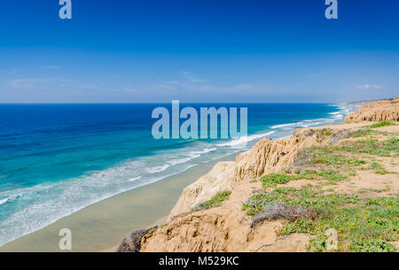 Torrey Pines State Natural Reserve, located within San Diego city limits,  remains one of the wildest stretches of land on our Southern California coa Stock Photo