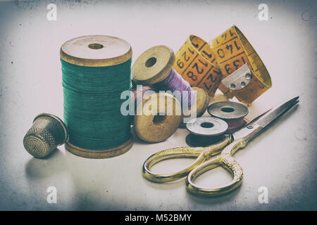 Sewing threads, coils Stock Photo