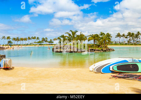 hawaii oahu honululu waikiki beach in summer Stock Photo