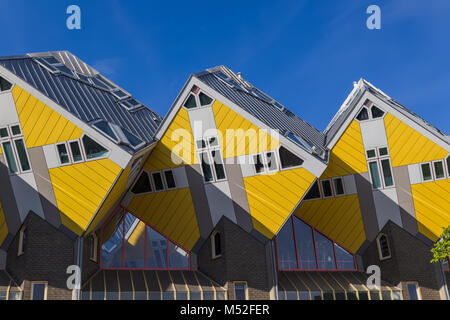 Yellow cubic houses - Rotterdam Netherlands Stock Photo