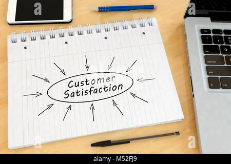 Customer Satisfaction text concept Stock Photo