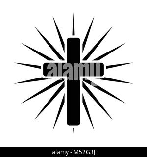 Light coming out from the cross Stock Vector