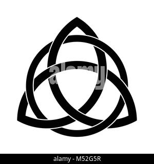 Black triquetra ornament with editable fill and stroke colors Stock Vector