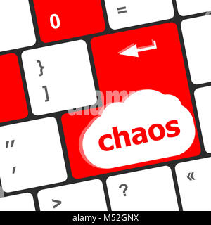 chaos keys on computer keyboard, business concept Stock Photo