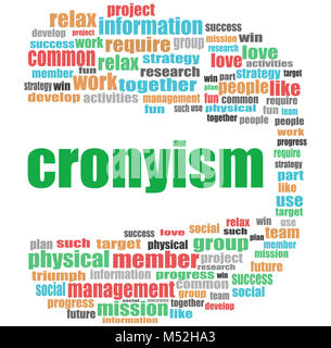 word cronyism. Business concept . Word cloud collage Stock Photo