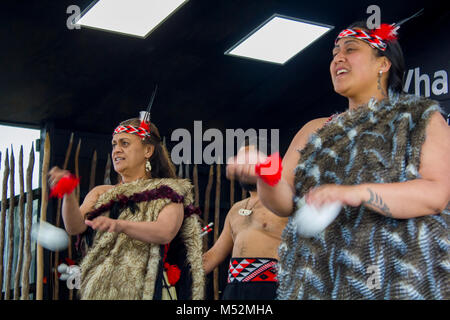 Maori traditional dance haka Stock Photo