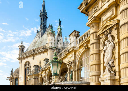 chantilly castle main facade Stock Photo