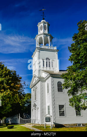 First Congregational Church of Bennington, 'Vermont's Colonial Shrine,' was the first church in Vermont dedicated to separation of church and state. Stock Photo