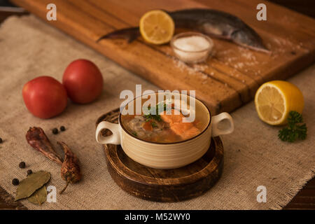 fish soup composition Stock Photo