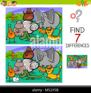 wild animals differences game Stock Photo - Alamy
