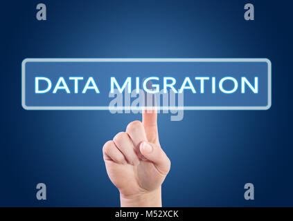 Data Migration text concept Stock Photo