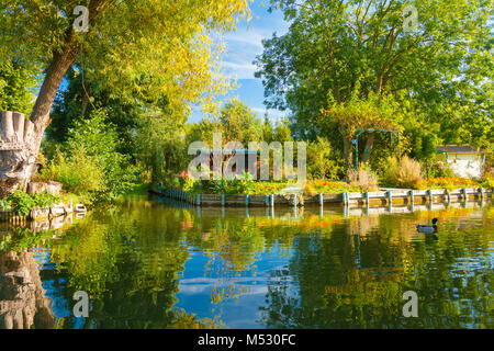 Hortillonnages floating gardens amiens france in september Stock Photo