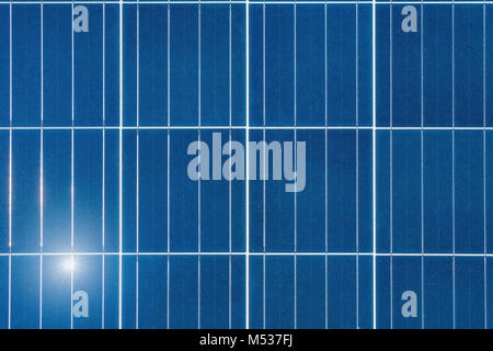solar panel with sun closeup Stock Photo