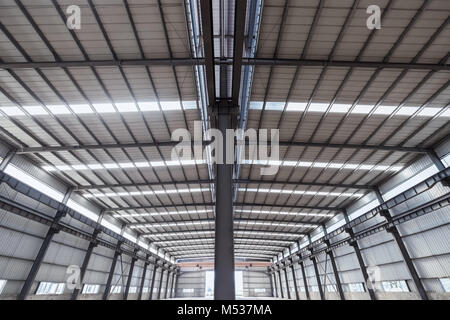 steel structure workshop closeup Stock Photo